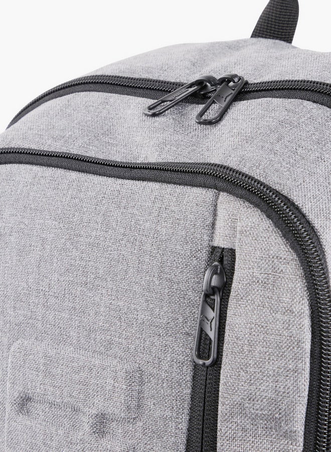 PUMA Logo Embossed School Backpack With Adjustable Straps And Zip Closure - Image 5