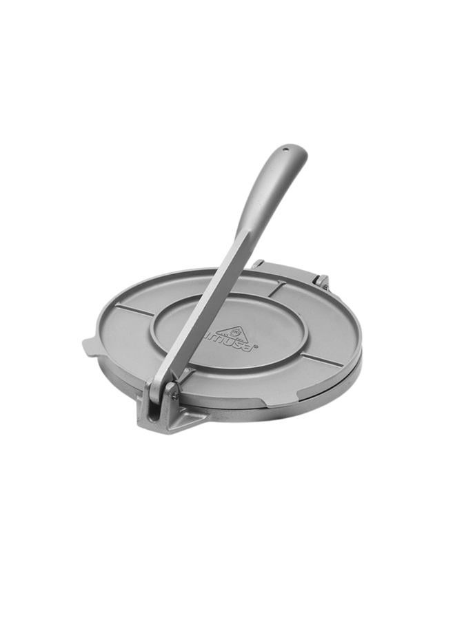 Imusa MEXI-86009M Cast Aluminum Tortilla & Roti Press 8-Inch, Silver, Light Grey - Image 1