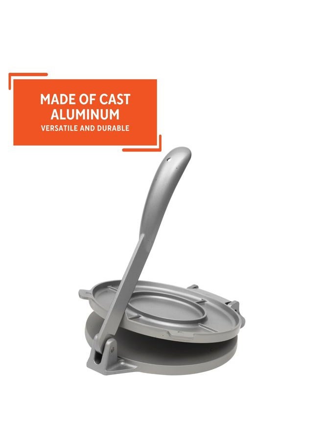 Imusa MEXI-86009M Cast Aluminum Tortilla & Roti Press 8-Inch, Silver, Light Grey - Image 4
