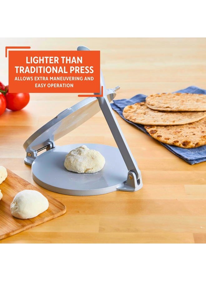 Imusa MEXI-86009M Cast Aluminum Tortilla & Roti Press 8-Inch, Silver, Light Grey - Image 5