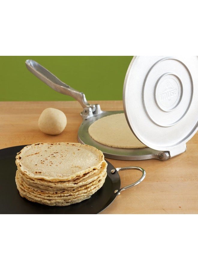 Imusa MEXI-86009M Cast Aluminum Tortilla & Roti Press 8-Inch, Silver, Light Grey - Image 2