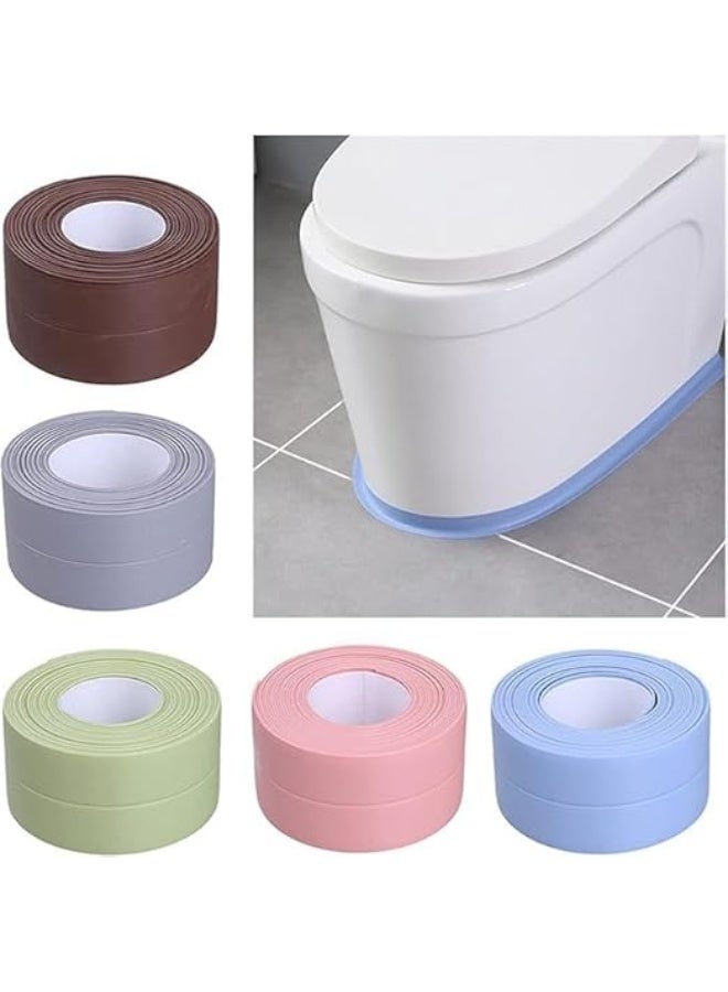 Bathroom and Kitchen Caulk Strip, Self-Adhesive Sealing Tape, 2 x 400 cm, green,pink - Image 2