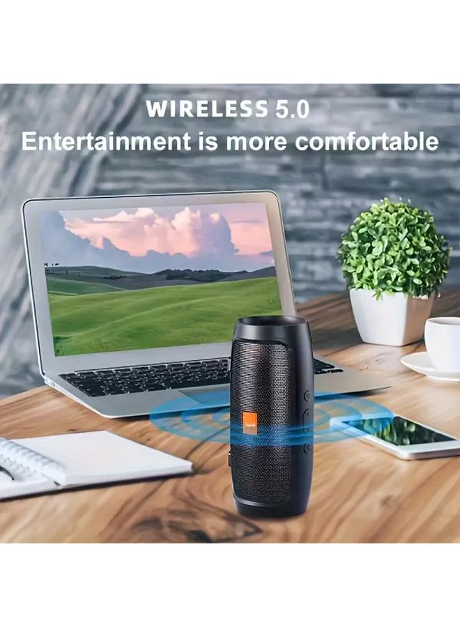 Black Portable Wireless Speaker T Flash Card U Drive Multiple Playback Modes Stereo Sound Long Battery Life - Image 5