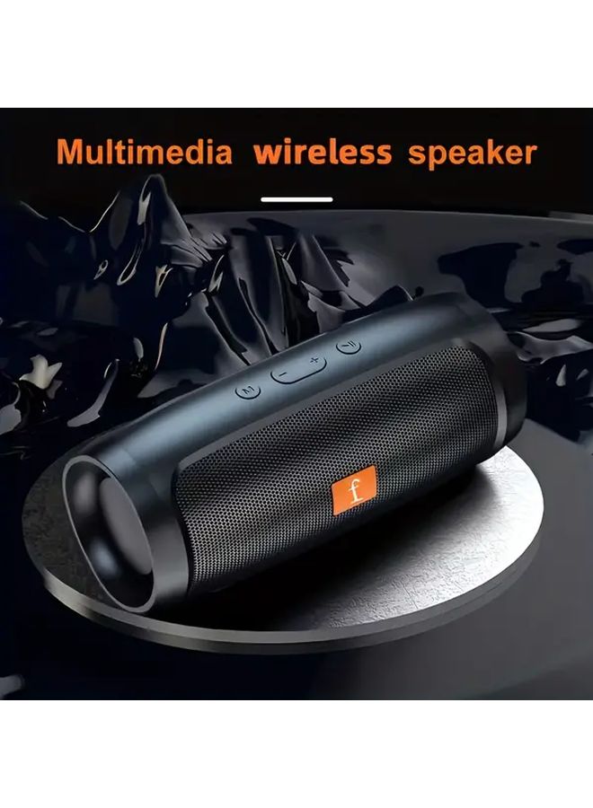 Black Portable Wireless Speaker T Flash Card U Drive Multiple Playback Modes Stereo Sound Long Battery Life - Image 2