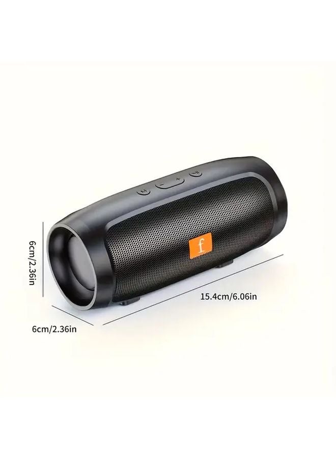 Black Portable Wireless Speaker T Flash Card U Drive Multiple Playback Modes Stereo Sound Long Battery Life - Image 3