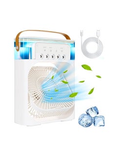 Hihonor Portable Air Conditioners,Mini Evaporative Air Cooler,700ml Evaporative Air Cooler 3 Speeds,USB Personal Air Conditioner with 7 LED Light，1-3H Timer Portable AC Cooling Fan for car Home Office Room  - Image 1