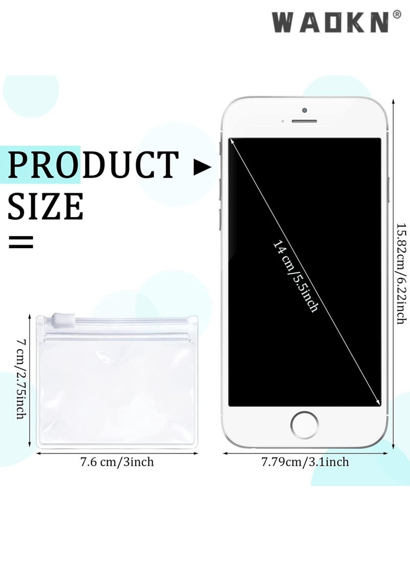 24 PCS Pill Pouch Bags Zippered Pill Pouch Set Reusable Pill Baggies Clear Plastic Pill Bags Self Sealing Travel Medicine Organizer Storage Pouches with Slide Lock for Pills and Small Items  (Clear)