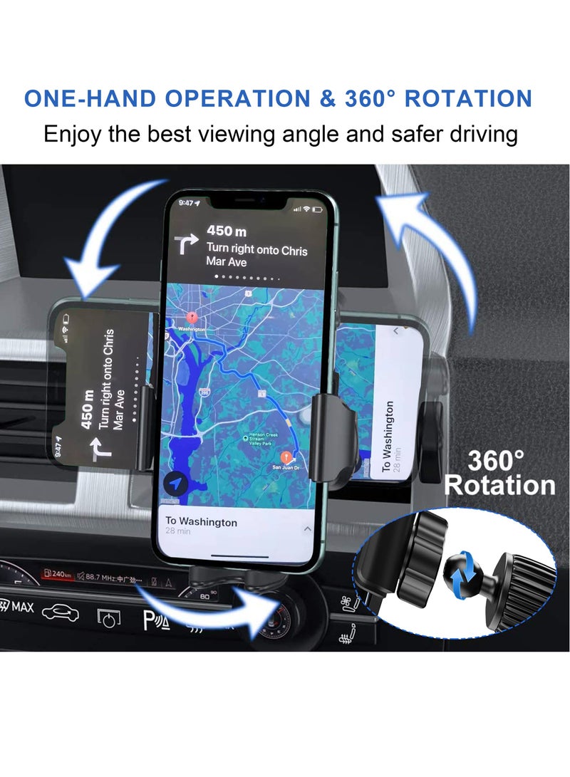 SYOSI Phone Mount for Car Vent, Upgraded Hook Clip, Cell Phone Holder Car Hands Free Cradle in Vehicle Car Phone Holder Compatible with iPhone 14/13/12 All Phones, Universal Cell Phone Automobile Cradles - Image 5