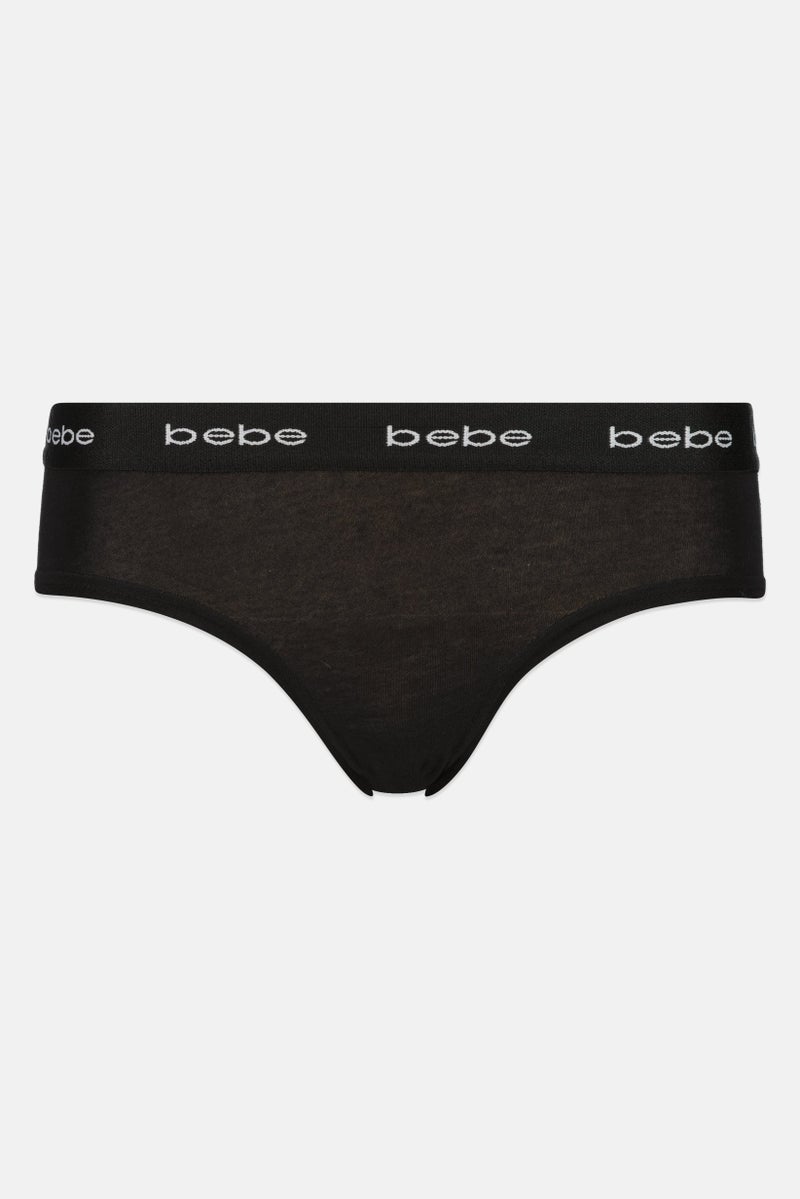 bebe Women 3 Pieces Brand Logo Briefs, Multicolor - Image 3