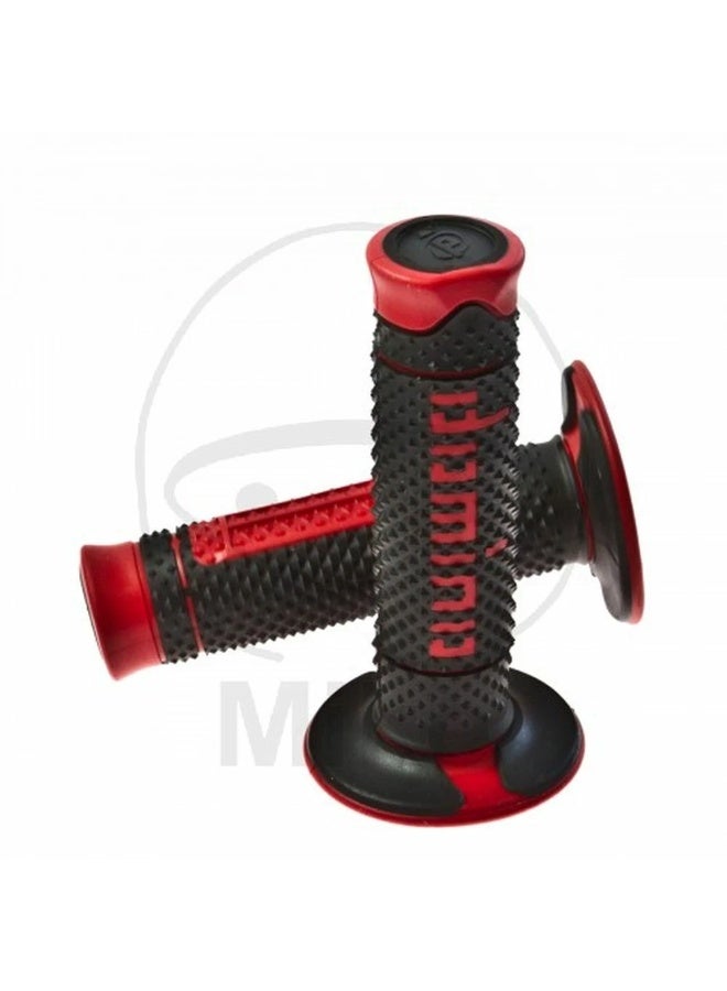 دومينو مقابض Domino Racing A260 للقيادة على الطرق الوعرة – أسود/أحمر - Image 1