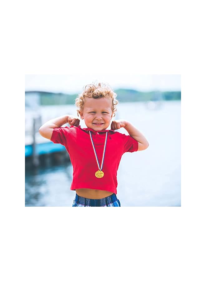 promass 30 Pcs Mini Gold Medals for Kids 1.5-Inch Participation Awards Neck Ribbon for Sports Tournaments Competitions Kids Awards Gold Medals Winner - Image 5