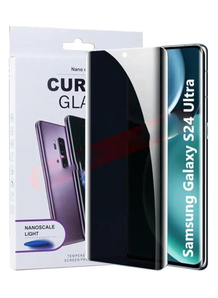 Privacy Tempered Glass For Samsung Galaxy S24 Ultra Tempered Glass Anti Scratch Attention Finger Print Not Supporting Anti Spy Screen Protector For Samsung Galaxy S24 Ultra