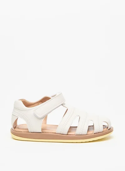 JUNIORS Boys Solid Sandals With Hook And Loop Closure