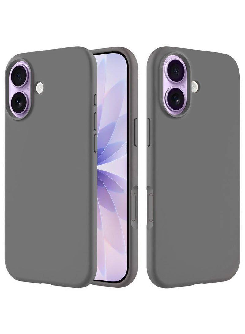 CATANES Silicone Protective Phone Case for iPhone 17 - Soft Anti-Scratch Microfiber Lining Ultra Slim Drop Protection Phone Cover - Dark Grey - Image 1