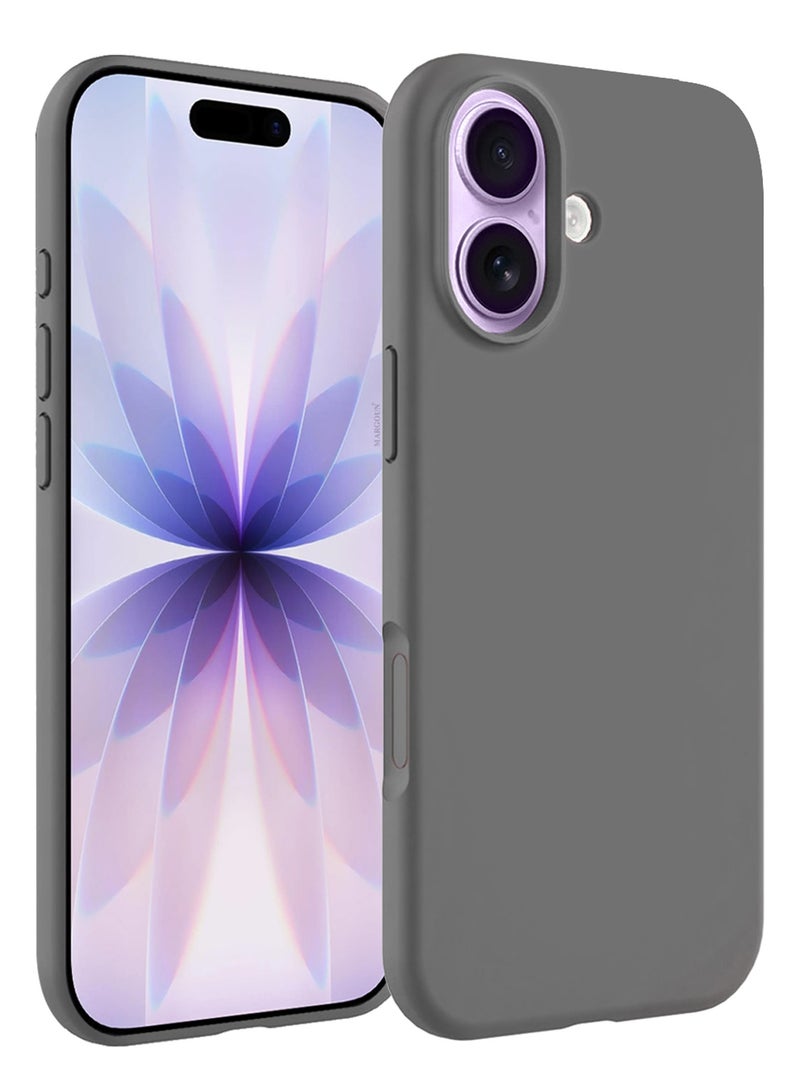 CATANES Silicone Protective Phone Case for iPhone 17 - Soft Anti-Scratch Microfiber Lining Ultra Slim Drop Protection Phone Cover - Dark Grey - Image 2