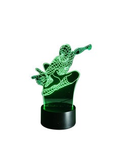 3D Night Lamp Optical Novelty Illusion Led Light Home Decoration Visual RGB Gradient Table Lamps for Kids (Spiderman)