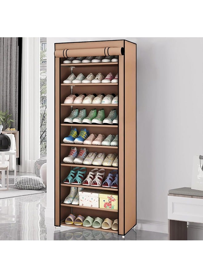 10-layer shoe rack, non-woven fabric cover shoe storage cabinet, corridor, doorway, living room shoe rack - Image 2