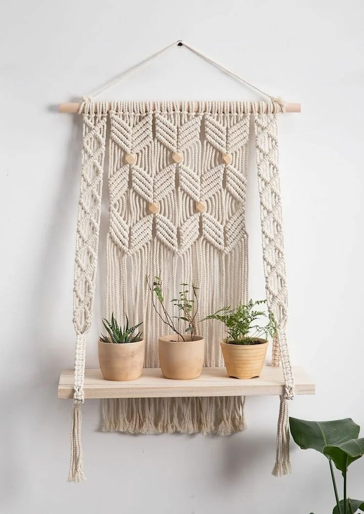 BH Bohem Handmade BH Bohemian Handmade Macrame Wall Shelf B020
