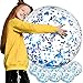 Civaner 6 Pcs Summer Blue Inflatable Glitter Beach Balls 24 Inch Large Sparkly Confetti Swimming Pool Balls Clear Floatable Blow up Water Balloon Toys for Wedding Baby Shower Birthday Party Favor - Image 2