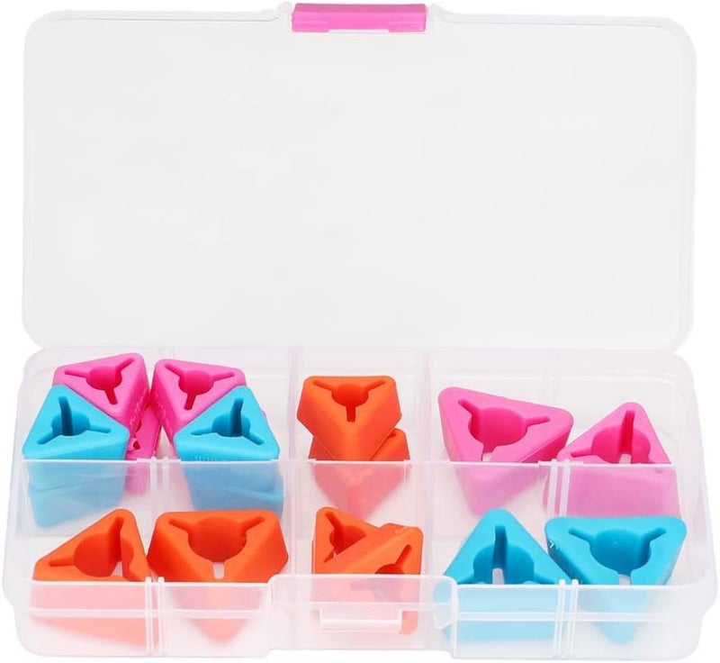 Coopay Coopay 19pcs Knitting Needles Point Protectors MultiColored Rubber Knit Needle Tip Cap Stoppers with Compartment Box  Ideal Knitting  Crochet Supplies Gift for 7mm to 15mm Needle - Image 1