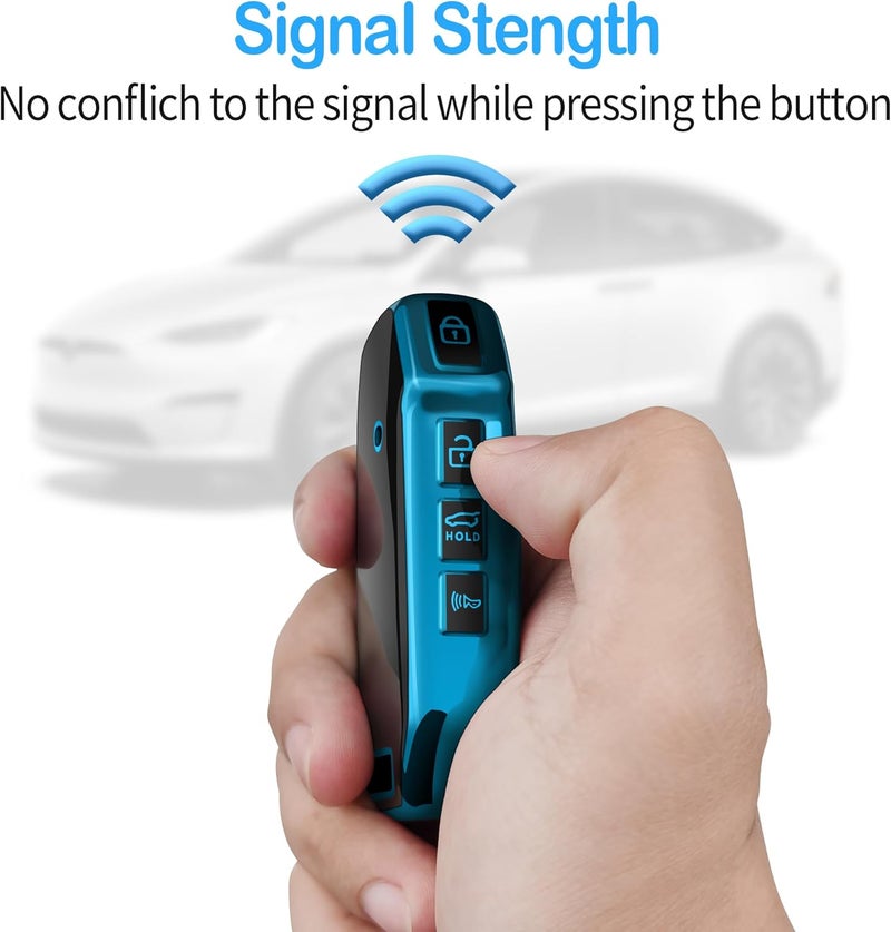 Tukellen Soft TPU Key Fob Cover for Kia - Blue - Image 5
