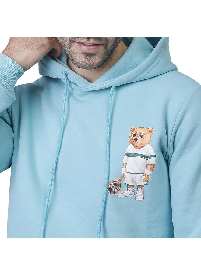 Coup Coup Mens - Front-Back Print Teddy Bear Sweatshirt With Hoodie