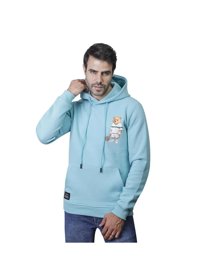 Coup Coup Mens - Front-Back Print Teddy Bear Sweatshirt With Hoodie
