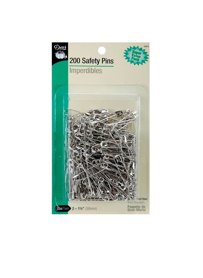 Dritz Safety Pins 200pcs Size 2 - pzsku/ZF5E3083719D3E15EE5E3Z/45/_/1651644036/b35881f6-a723-4503-8bcb-5182e8ce031e