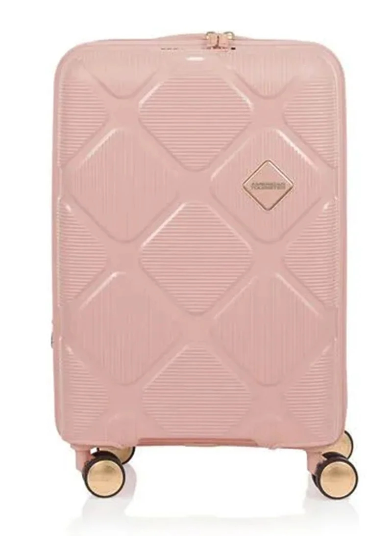 American Tourister 55 cm / 20 inch Instagon Suitcase, Cabin Size 55 cm / 20 inch, 4 Double Wheels, Hard Top, Polypropylene, Peach Blossom|DuoSaf™ Security Zipper|TSA 008 Lock|Optimov™ Shock Absorbing Wheels|Expandable - 3 Years International Warranty  | Best Price UAE