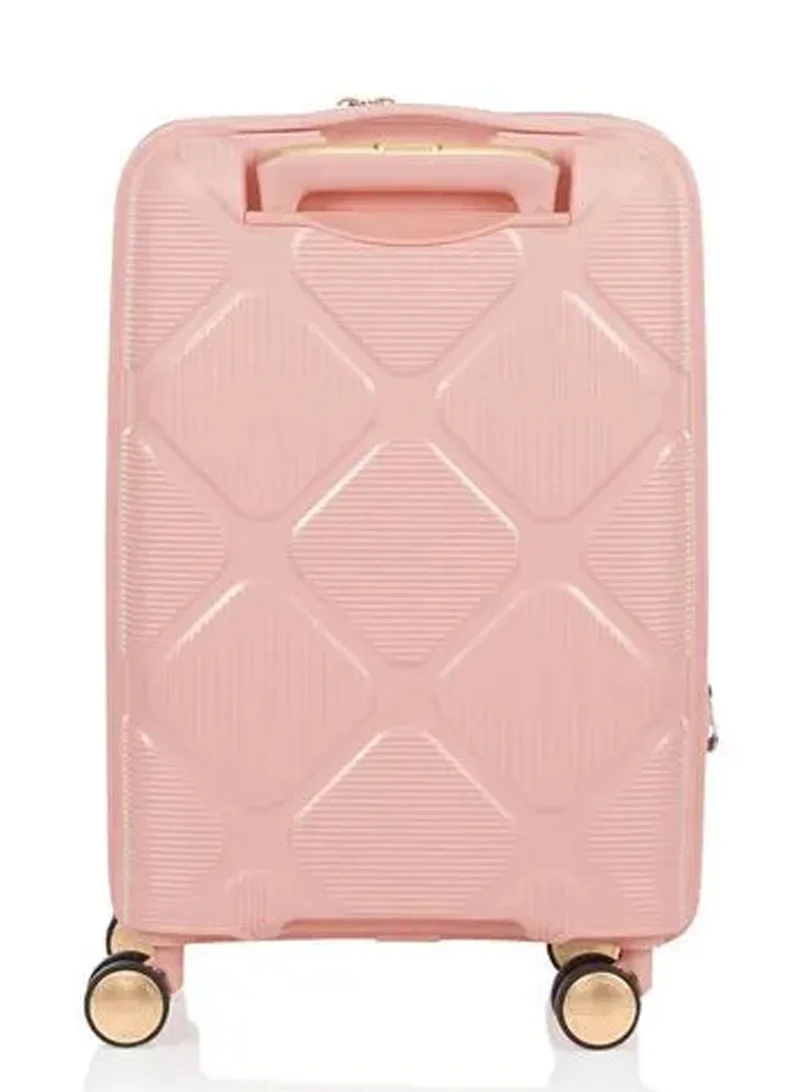 American Tourister 55 cm / 20 inch Instagon Suitcase, Cabin Size 55 cm / 20 inch, 4 Double Wheels, Hard Top, Polypropylene, Peach Blossom|DuoSaf™ Security Zipper|TSA 008 Lock|Optimov™ Shock Absorbing Wheels|Expandable - 3 Years International Warranty  | Best Price UAE