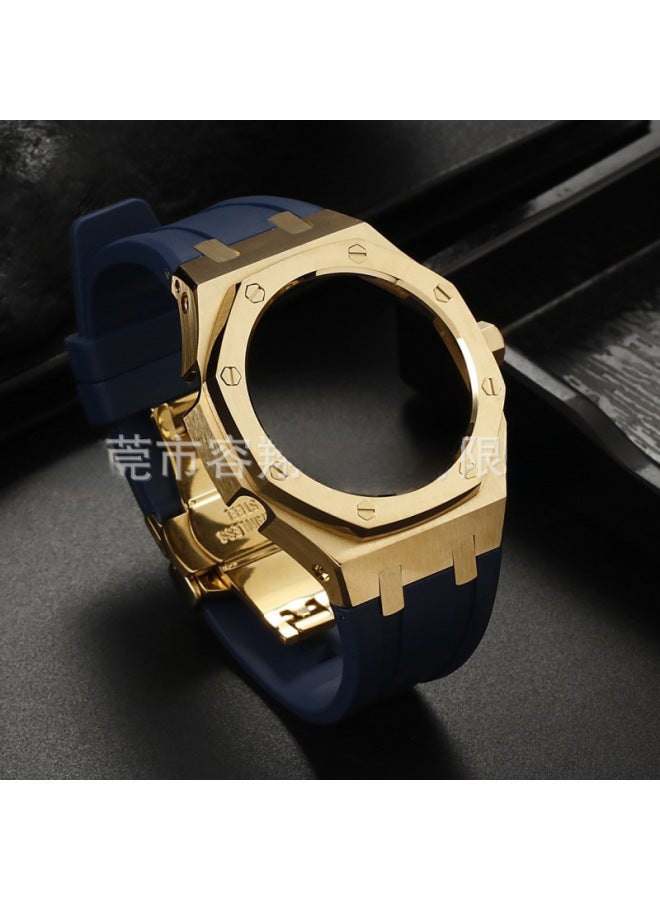 Ap Farmhouse Oak Fit Casio Ga-2100 Stainless Steel Modified Case Strap Black Samurai Watch Accessories - Image 3