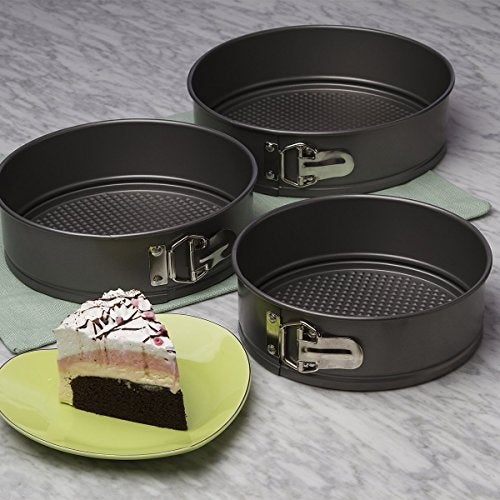 Ecolution Bakeins 3 Piece Springform Pan Set, Gray, 8”, 9”, and 10” Set - Image 5