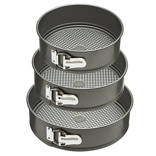 Ecolution Bakeins 3 Piece Springform Pan Set, Gray, 8”, 9”, and 10” Set - Image 1