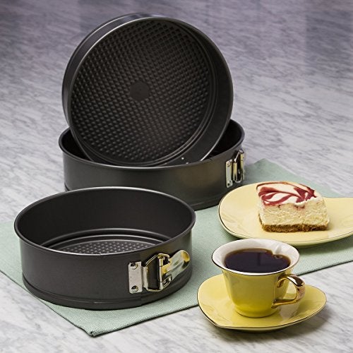 Ecolution Bakeins 3 Piece Springform Pan Set, Gray, 8”, 9”, and 10” Set - Image 3