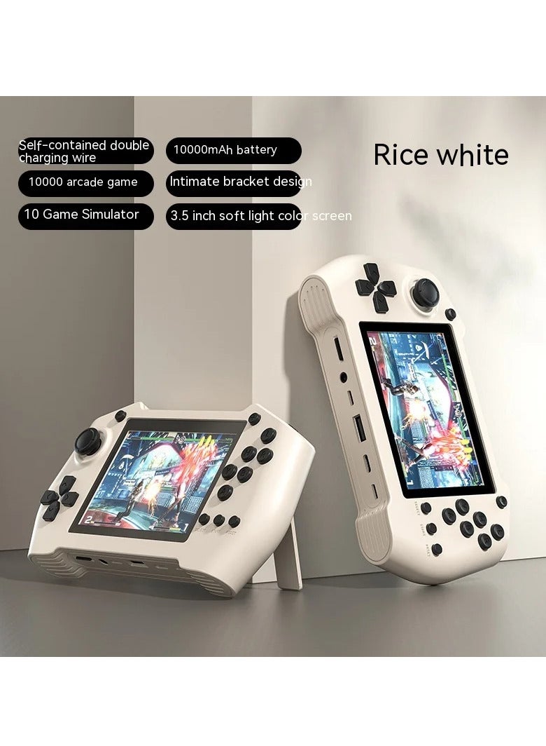 DY14 Retro Game Console 32G 10000 Games Handheld Game Console Supports Dual Game Controllers 10000 Mah Power Bank (White) - Image 2