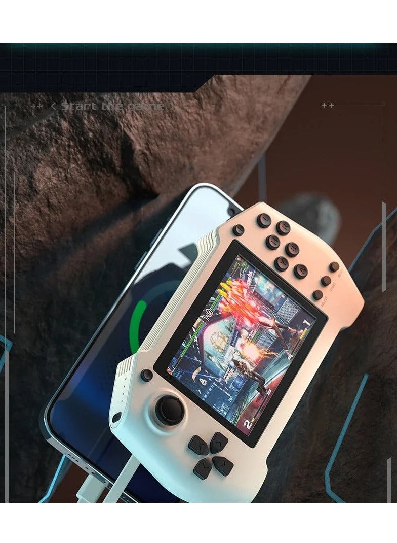 DY14 Retro Game Console 32G 10000 Games Handheld Game Console Supports Dual Game Controllers 10000 Mah Power Bank (White) - Image 4