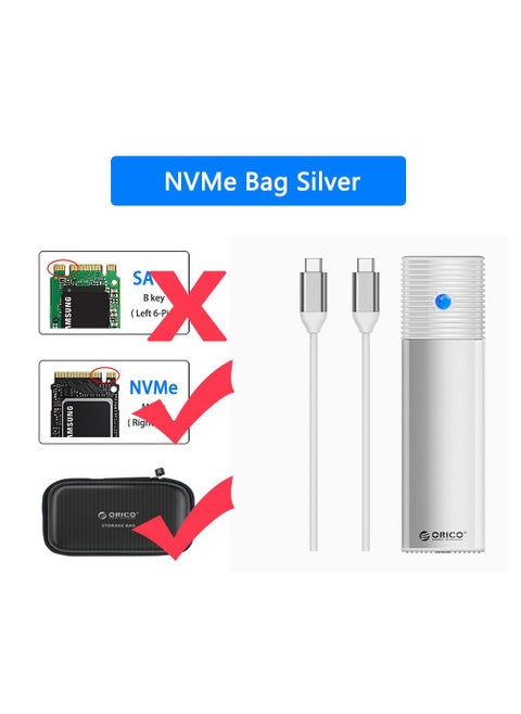 NVMe Enclosure External SSD Case USB 3.2 Type C Hard Drive Disk Cover 10Gbps HD Storage Box House