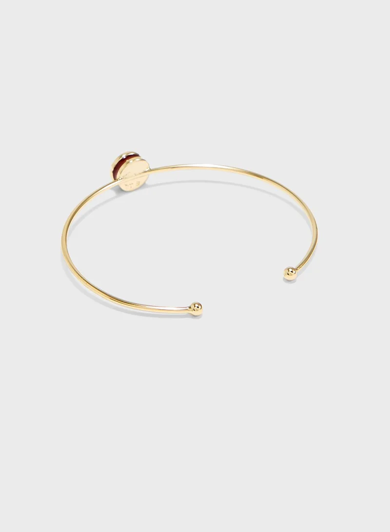Ted Baker Bellesa Biscuit Button Ultra Fine Cuff Bracelet