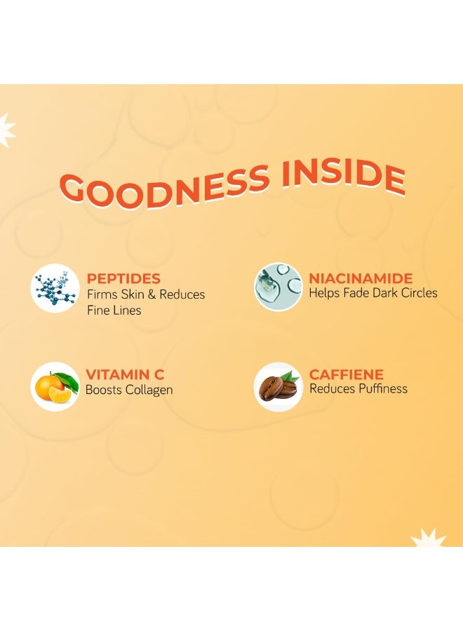 مودي كريم مودي لتفتيح منطقة تحت العين بفيتامين سي مع النياسيناميد والكافيين لعلاج الهالات السوداء والانتفاخات والخطوط الدقيقة | ٩٤٪ من المستخدمين لاحظوا انخفاضًا في الهالات السوداء | نباتي ١٠٠٪ - للنساء والرجال - Image 3