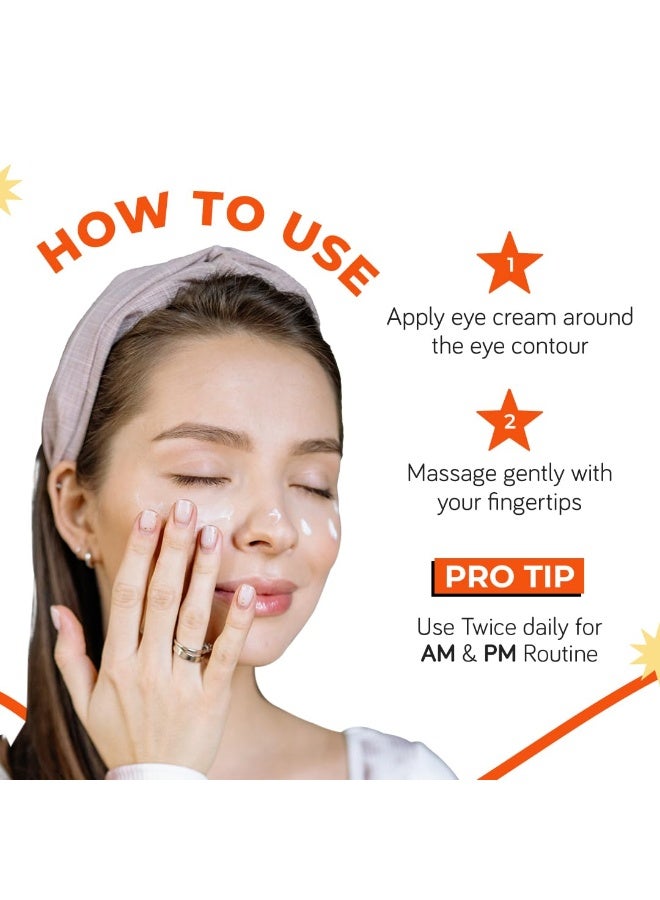  مودي كريم مودي لتفتيح منطقة تحت العين بفيتامين سي مع النياسيناميد والكافيين لعلاج الهالات السوداء والانتفاخات والخطوط الدقيقة | ٩٤٪ من المستخدمين لاحظوا انخفاضًا في الهالات السوداء | نباتي ١٠٠٪ - للنساء والرجال - Image 5