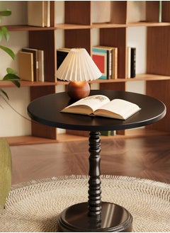 XiuWoo Living room home retro, living room side table, creative bedside table, rack black small round table, sofa side cabinet light luxury small coffee table  - Image 1