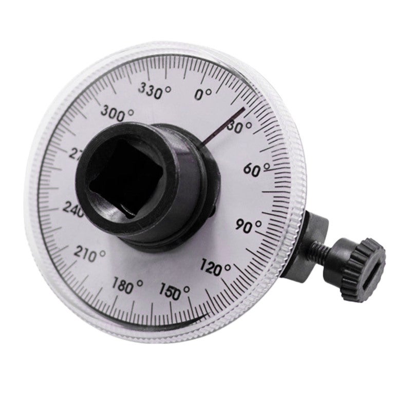 1/2 Inch 360 Degree Torque Angle Gauge - Precision Measurement Tool for Professional Mechanics - Chrome Vanadium Steel Drive Torque Angle Gauge with Clear Scale for High Performance Engines - Image 2