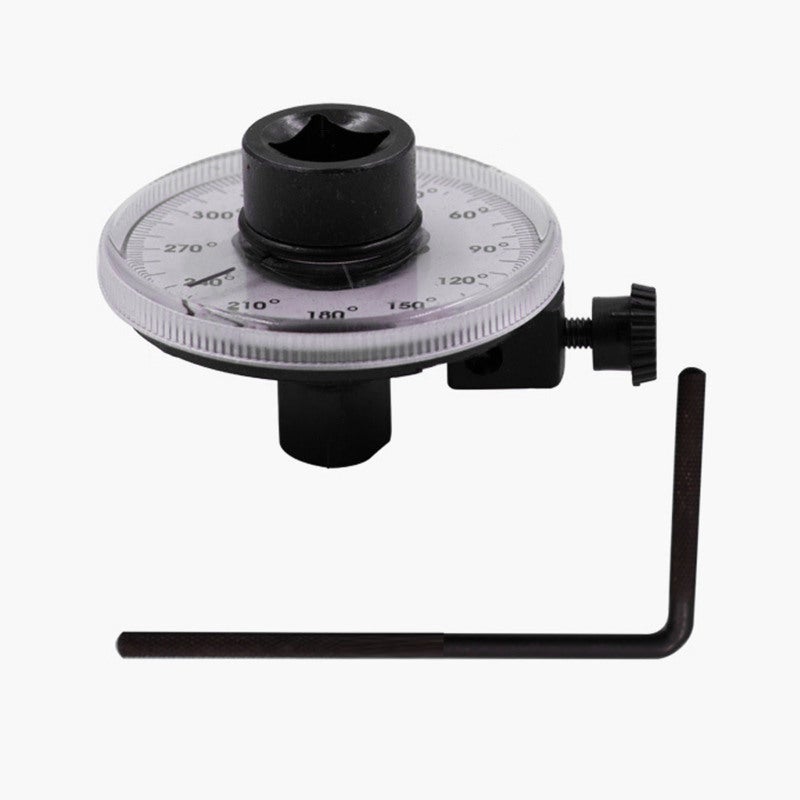 1/2 Inch 360 Degree Torque Angle Gauge - Precision Measurement Tool for Professional Mechanics - Chrome Vanadium Steel Drive Torque Angle Gauge with Clear Scale for High Performance Engines - Image 5