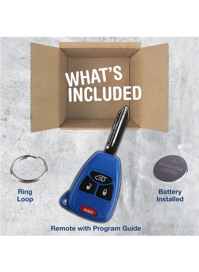 KeylessOption Key Fob Replacement for 2004 2005 2006 2007 2008 2009 2010 2011 2012 2013 2014 2015 2016 Chrysler 300 Dodge Durango Ram Jeep Cherokee Remote, 4-Button OHT692427AA, Self Programming - Image 2
