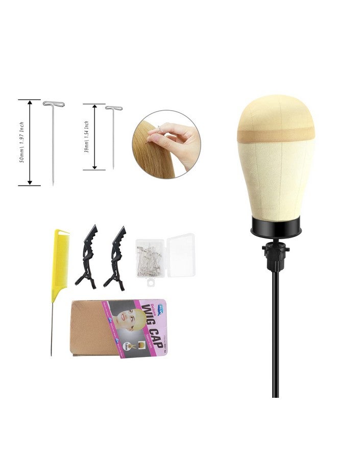 Dansee Wig Stand Tripod Metal Adjustable Mannequin Head Stand Upgrade Foldable Wig Head Stand For Cosmetology Hairdressing Training - Image 2