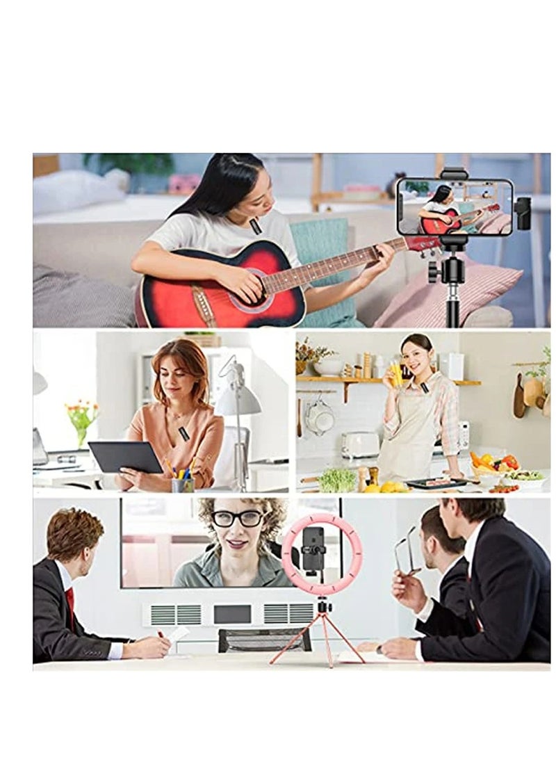 K9 - 2in1 Bluetooths Mic K9 Wireless Collar Microphone Dual Lapel Lavalier Mic for Noise Reduction Vlogging Interview Live Streaming YouTube Video Broadcast With 2 Mic Receiver for iPhone and Android - Image 1