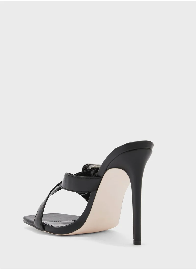 ELLA Western Buckle Detail Heeled Sandal