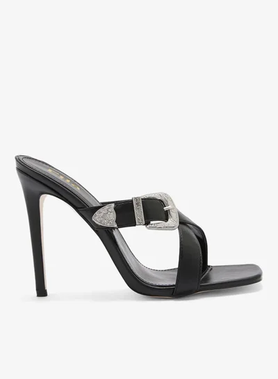 ELLA Western Buckle Detail Heeled Sandal