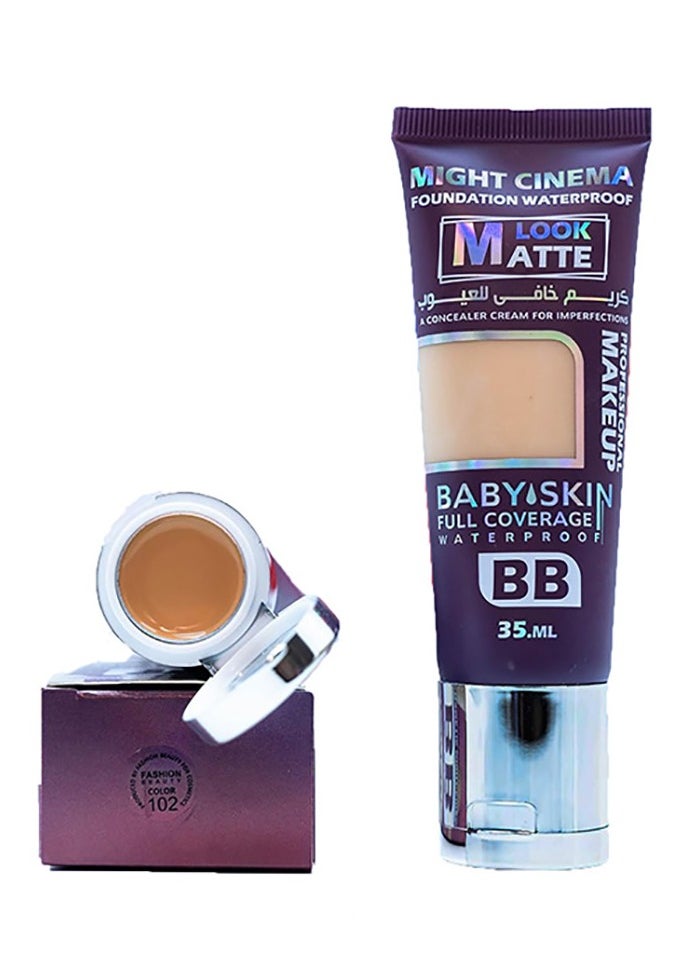 Might Cinema - BB Cream And Concealer 2 In 1 Matte  Might Cinema, Shade 102 - Image 1