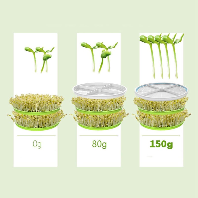 klarako Bean Sprouts Machine, Food Grade PP Hydropower Separation 360 Degree Nozzle Seed Sprouter Even Germination Easy to Bean Sprouts Maker for Bean Sprouts, Yogurt(US) - Image 5